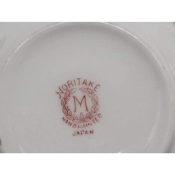 Antique 1918-21 Noritake Morimura Tea Cup with Saucer Floral Hand Painted Japan - Picture 4 of 7